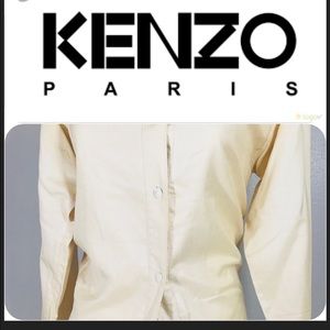 Kenzo Paris Yellow button down blouse